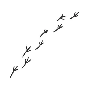 Bird Tracks Sign Stock Illustration
