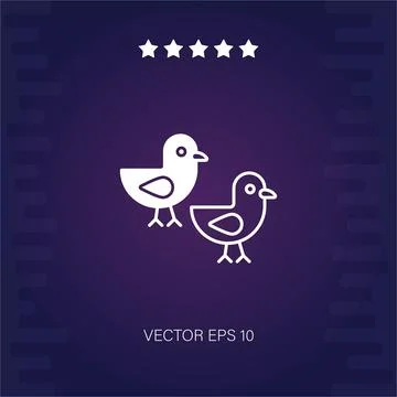 Bird vector icon Stock Illustration
