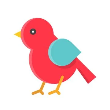 Bird vector, Isolated Spring season flat icon Stock Illustration