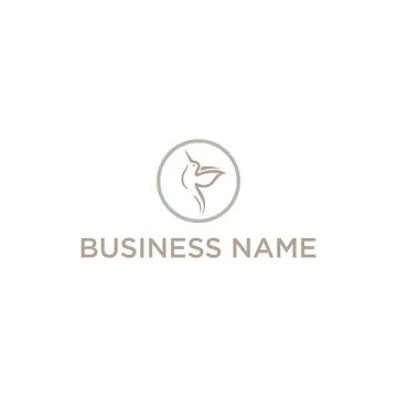 Bird vector logo design. Luxury bird, vector line logotype design. Universa.. Stock Illustration