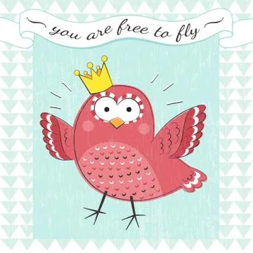 Bird vector poster Stock Illustration