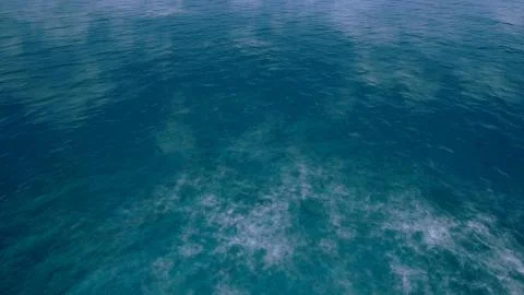 Bird view with green ocean by 3D rendering scene Stock-Illustration