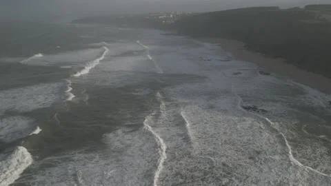 Bird view vagues Stock Footage 230854601