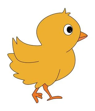 Bird in walking isolated on a white background Stock Illustration