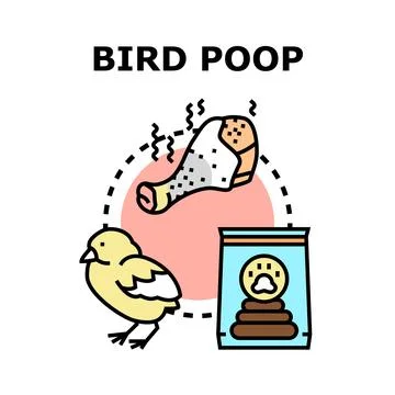 Bird waste dropping concept vector illustration Stock Illustration