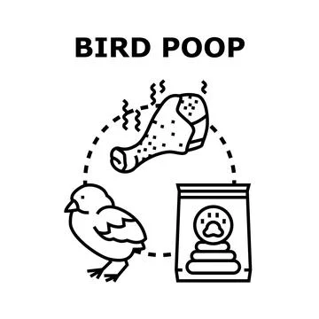 Bird waste dropping concept vector illustration Stock Illustration