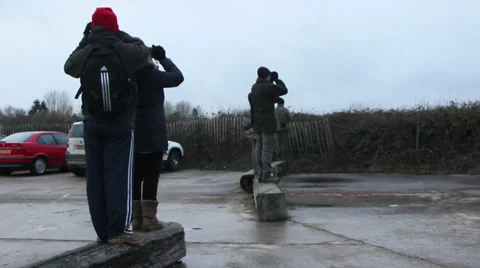 Bird watchers 4 Stock Footage 33482726