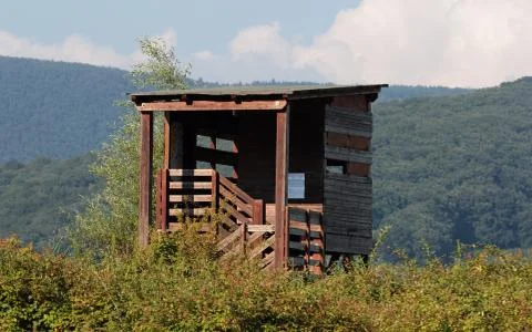 Bird-watching hut Stock Photos