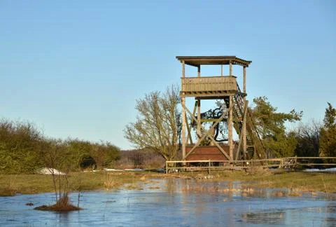 Bird watching tower Stock Photos