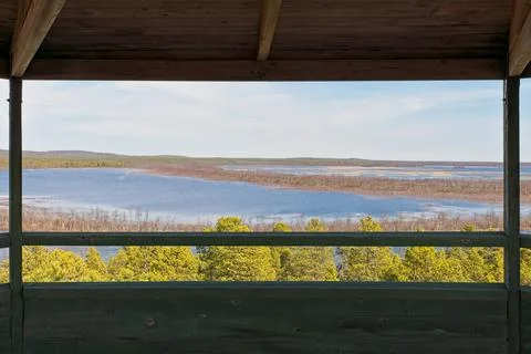 Bird watching tower. Stock Photos