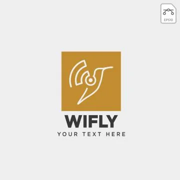 Bird wifi flying creative logo template vector illustration icon element Stock Illustration
