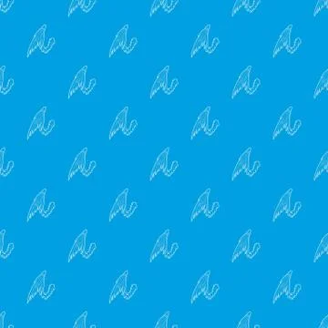 Bird wing pattern vector seamless blue 스톡 일러스트