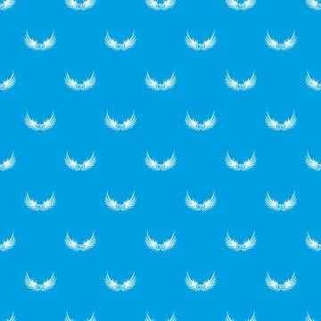 Bird wing pattern vector seamless blue Illustrazione stock