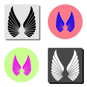 Bird wings. flat vector icon Stock Illustration