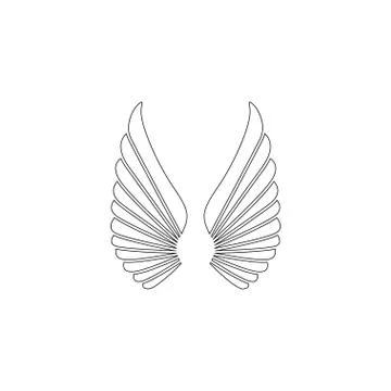Bird wings. flat vector icon Stock Illustration