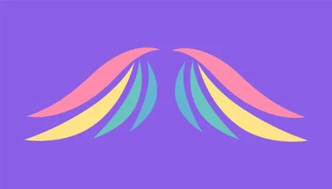 Bird wings vector logo. Vector angel winged label. Airforce logo icons. Avia  Stock Illustration