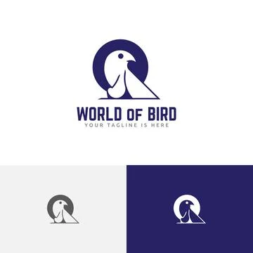 Bird World Nature Hawk Eagle Falcon Predator Logo Template Stock Illustration