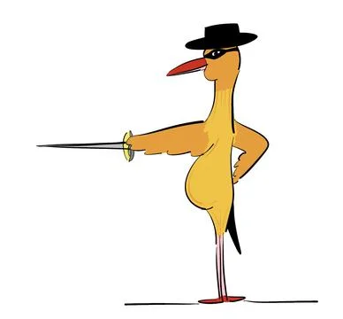 Bird Zorro Stock Illustration