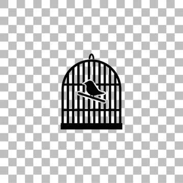 Birdcage icon flat Illustrazione stock
