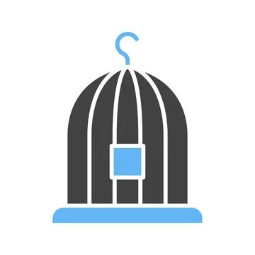 Birdcage icon vector image. Illustrazione stock