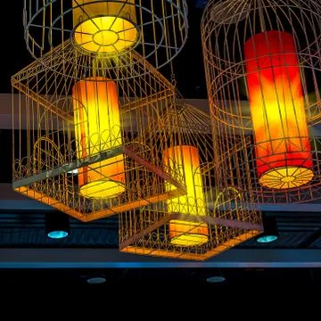 Birdcage lamp Stock Photos