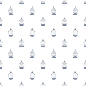 Birdcage pattern creating seamless background wallpaper design イラスト素材