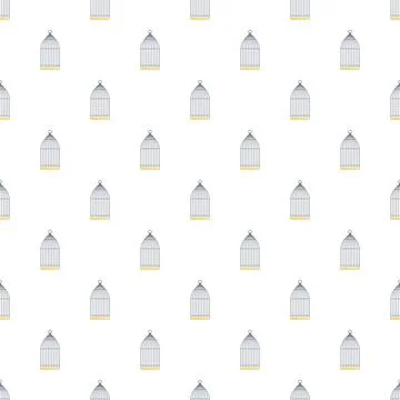 Birdcage pattern representing captivity, freedom, and animal rights Stock Illustration