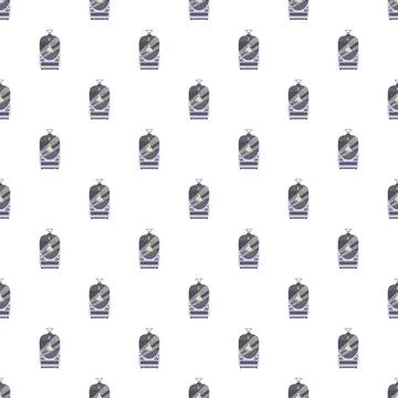 Birdcages seamless pattern with number two Stock Illustration