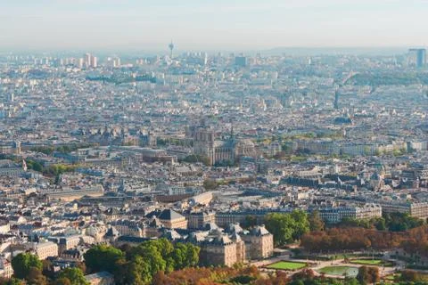 Birdeye view of Paris Stock Photos