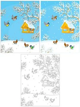 Birdfeeder Ilustración de archivo