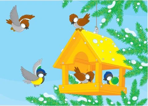 Birdfeeder Stock Illustration