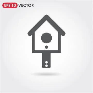 Birdhouse single vector icon Illustrazione stock