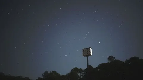 Birdhouse Starry Sky Time-Lapse 库存影片 203970495