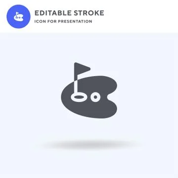 Birdie icon vector, filled flat sign, solid pictogram isolated on white, logo Illustrazione stock