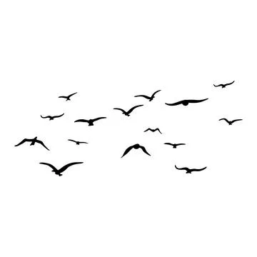 Birds are circling Stock Illustration