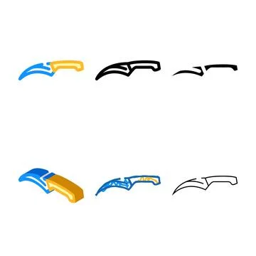 Birds break mix vegetable knife color icon vector Stock Illustration