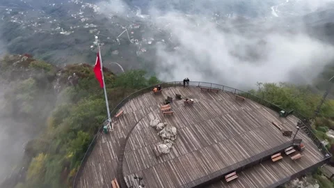 Bird’s-Eye Drone Shot Passing Over a Mountain Hill in 4K Stock Footage 338997664