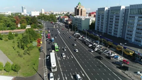 Bird's-eye  Traffic Bustle Stock Footage 134286423