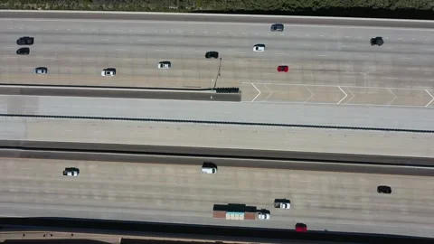 Bird's eye view of a the 15 freeway in San Diego Stock Footage 255760805
