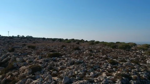 Birds eye view of ancient cave church in Cyprus Stock Footage 87888805