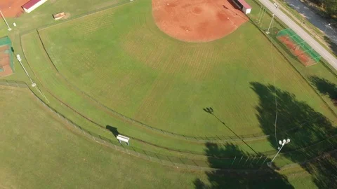 Bird's eye view of baseball field Stock Footage 115729664