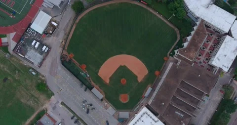 Birds eye view of baseball field Stock Footage 152656112