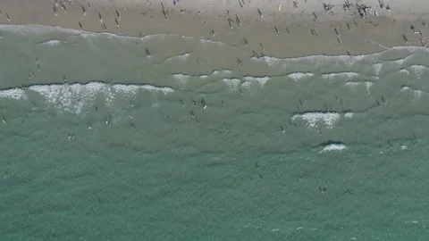 Birds Eye View on Beach Stock Footage 139116221