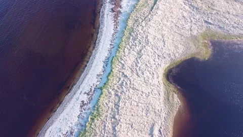 Birds eye view of a beach Stock Footage 155552230