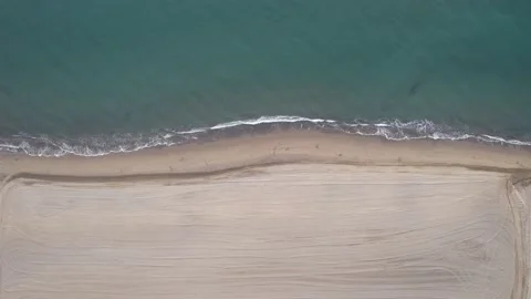 Birds eye view of the beach Stock Footage 232985802