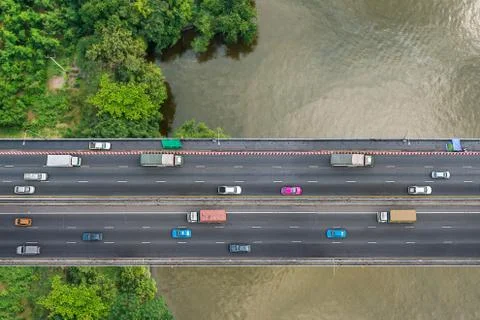 Bird's eye view of bridge Stock Photos