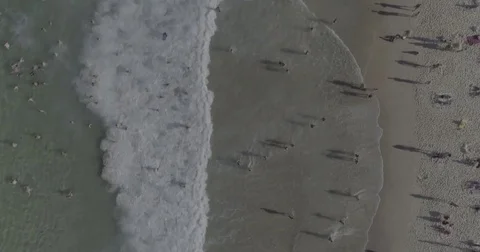 Birds eye view of Bronte Beach. Sydney Australia. Stock Footage 78472831