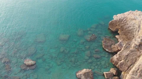 birds eye view captured by drone of clif... | Stock Video | Pond5