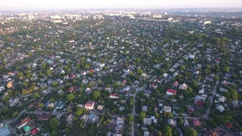 Bird's-eye view of the city Stock Footage 114564321