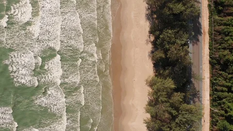 Birds Eye View Of Coast Stock Footage 111990567